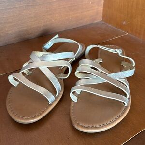 Silver strappy sandals